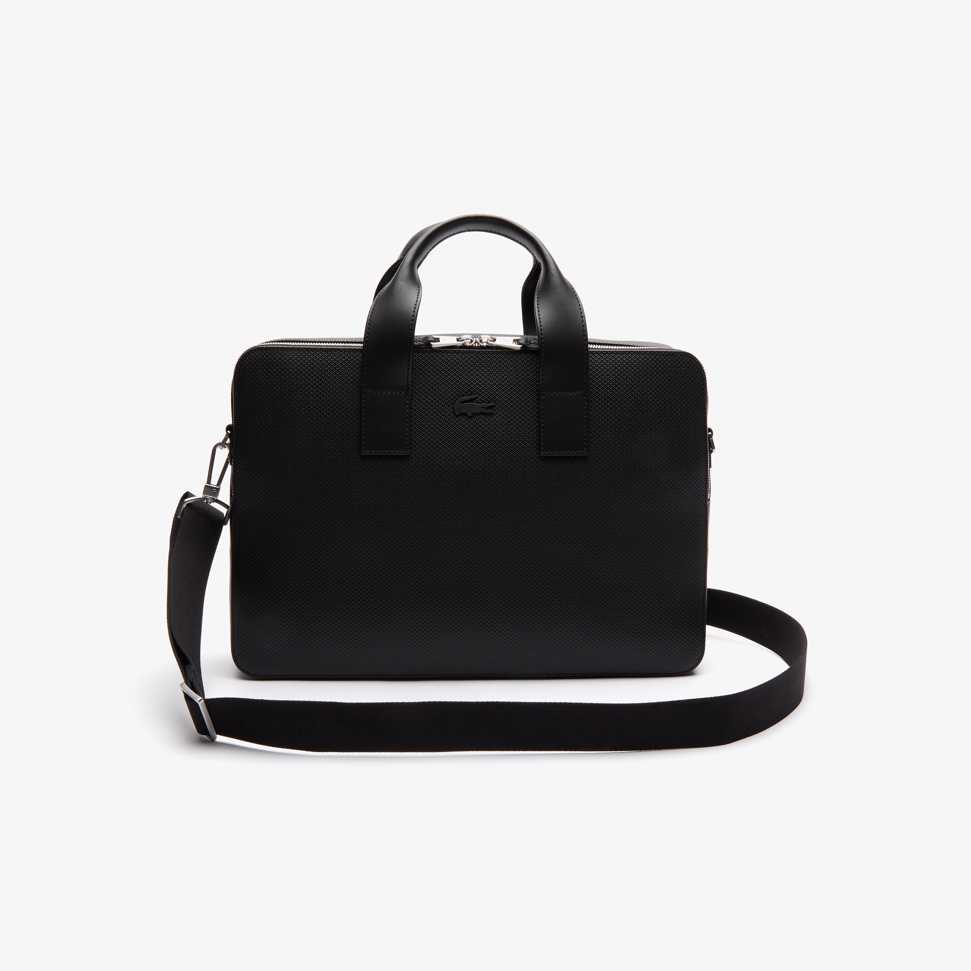 Lacoste Chantaco Erkek Deri Siyah Laptop Çantası