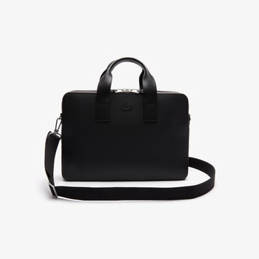  Lacoste Chantaco Erkek Deri Siyah Laptop Çantası