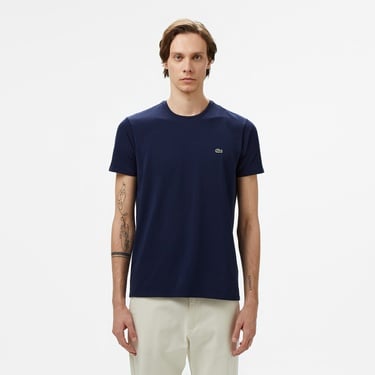  Lacoste Erkek Slim Fit Bisiklet Yaka Lacivert T-Shirt