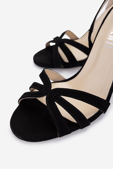  Valmenti Kadın Siyah Süet Topuklu Ayakkabı