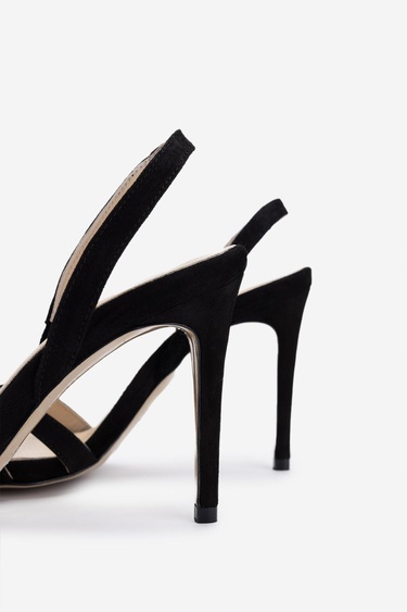  Valmenti Kadın Siyah Süet Topuklu Ayakkabı