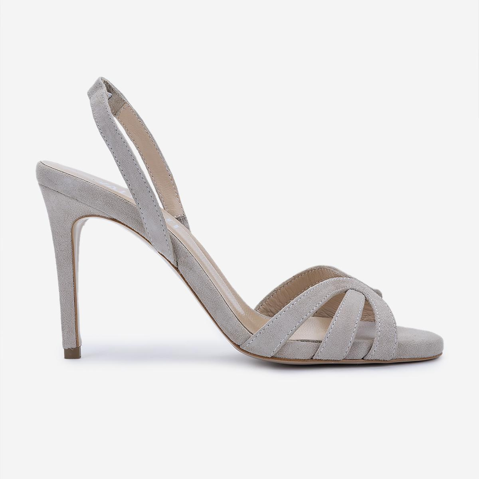 Valmenti Kadın Bej Süet Topuklu Ayakkabı