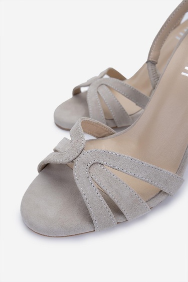  Valmenti Kadın Bej Süet Topuklu Ayakkabı