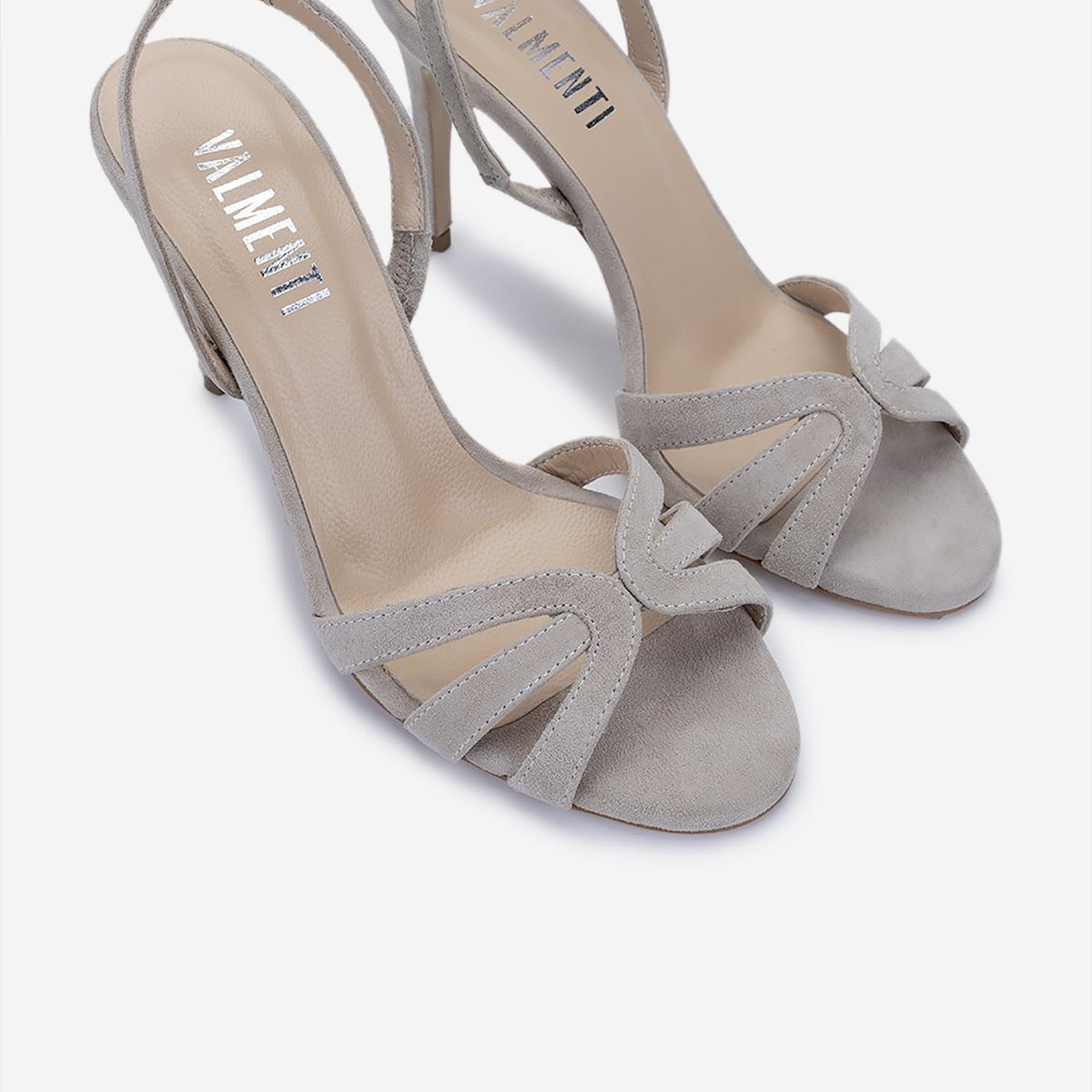 Valmenti Kadın Bej Süet Topuklu Ayakkabı