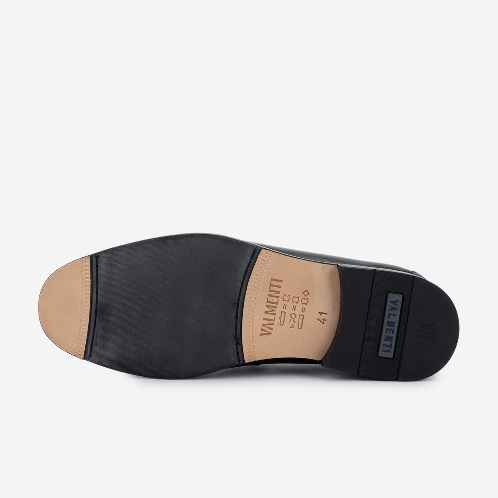 Valmenti Erkek Hakiki Deri Siyah Deri Klasik Ayakkabı