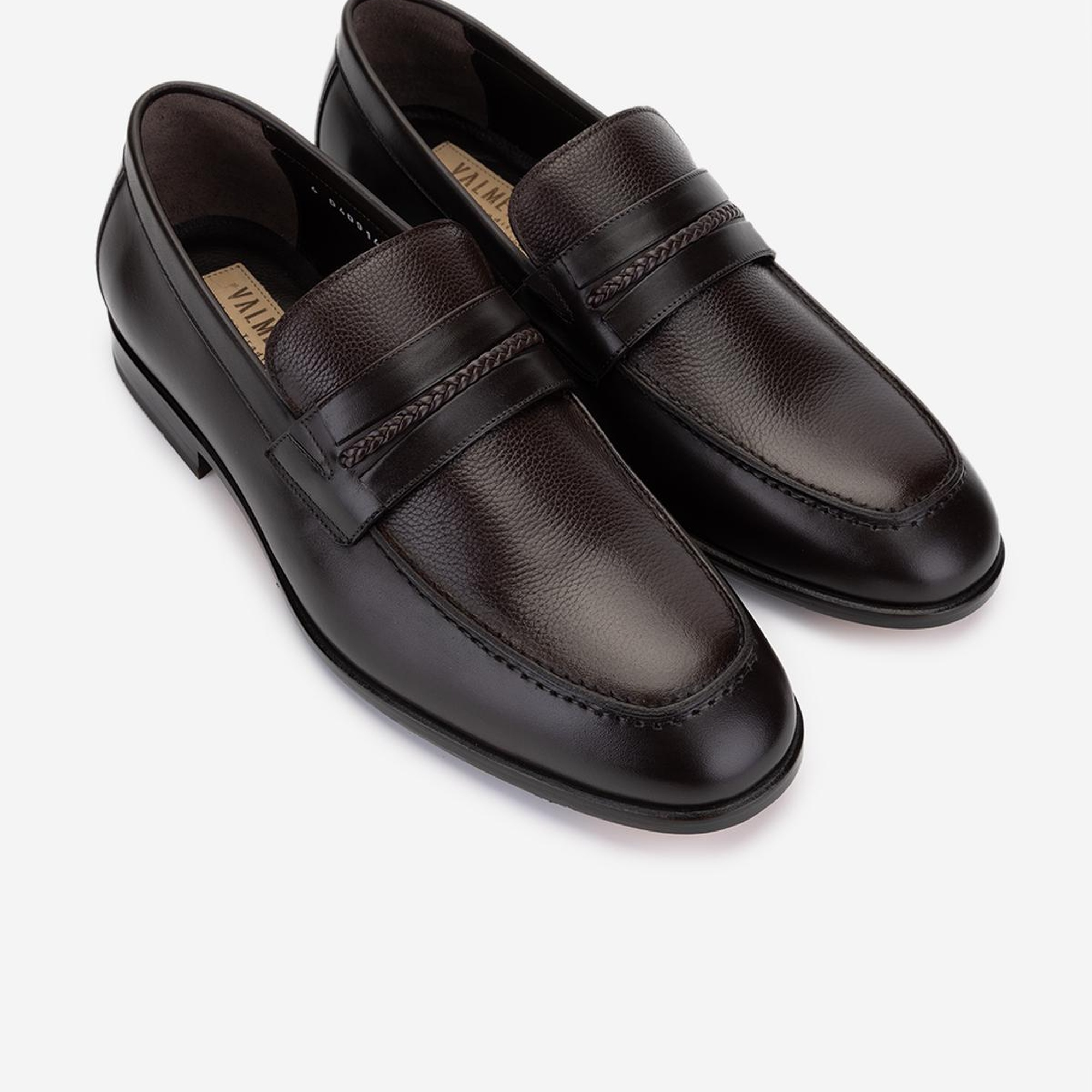 Valmenti Erkek Hakiki Deri Kahverengi Klasik Ayakkabı