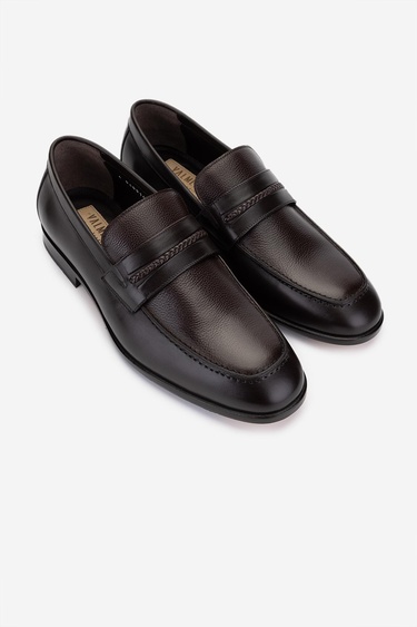  Valmenti Erkek Hakiki Deri Kahverengi Klasik Ayakkabı