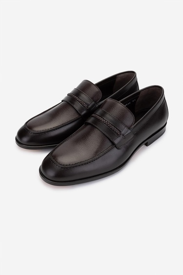  Valmenti Erkek Hakiki Deri Kahverengi Klasik Ayakkabı