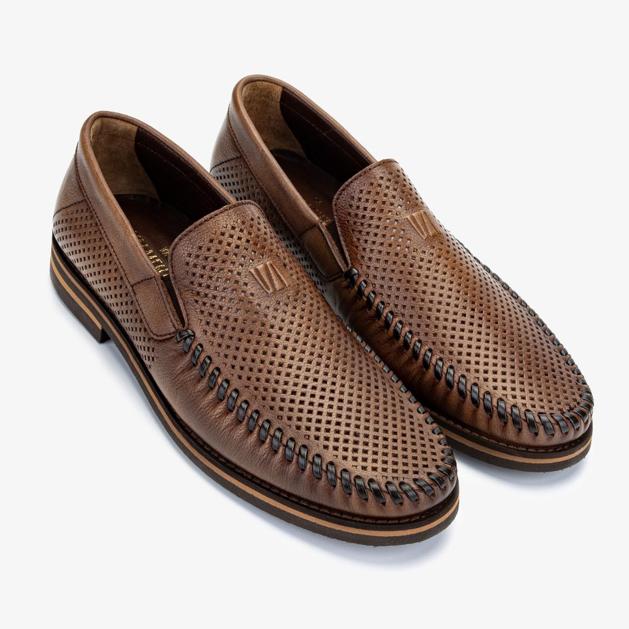 Valmenti Erkek Hakiki Deri Ceviz Casual Ayakkabı