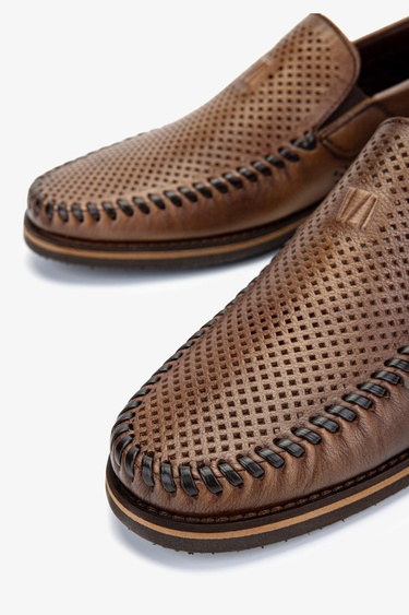  Valmenti Erkek Hakiki Deri Ceviz Casual Ayakkabı