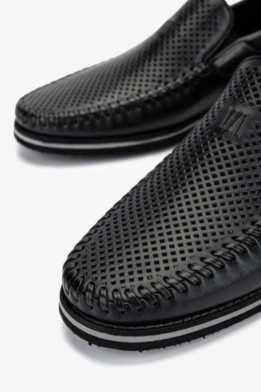  Valmenti Erkek Hakiki Deri Siyah Casual Ayakkabı