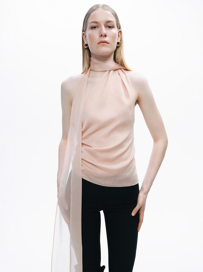  Şal Tasarımlı Bluz