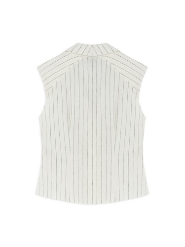  Vatkalı Kolsuz Keten Gömlek