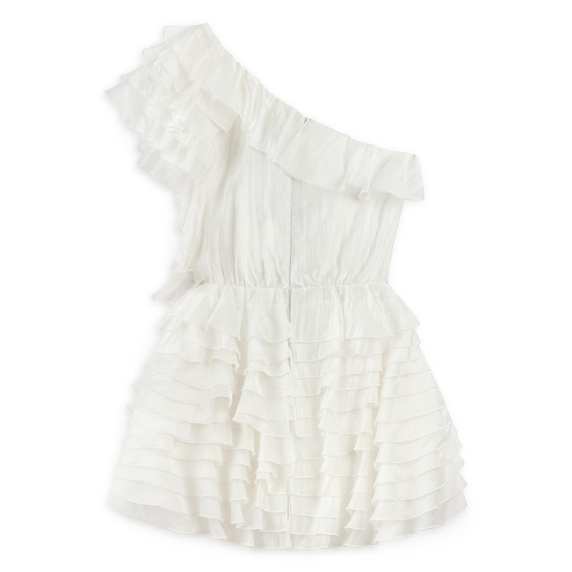 Katlı Fırfır Detaylı Mini Elbise