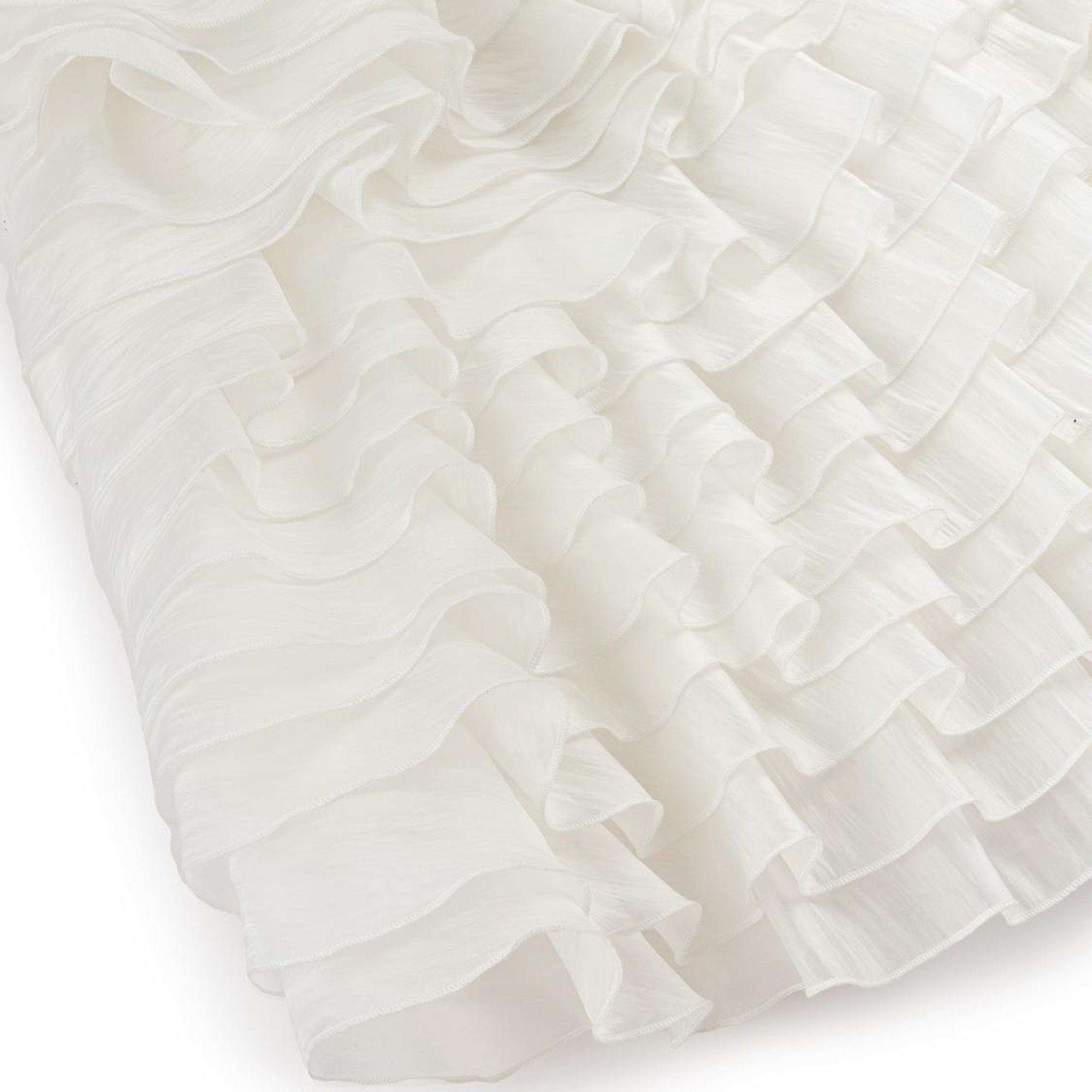 Katlı Fırfır Detaylı Mini Elbise