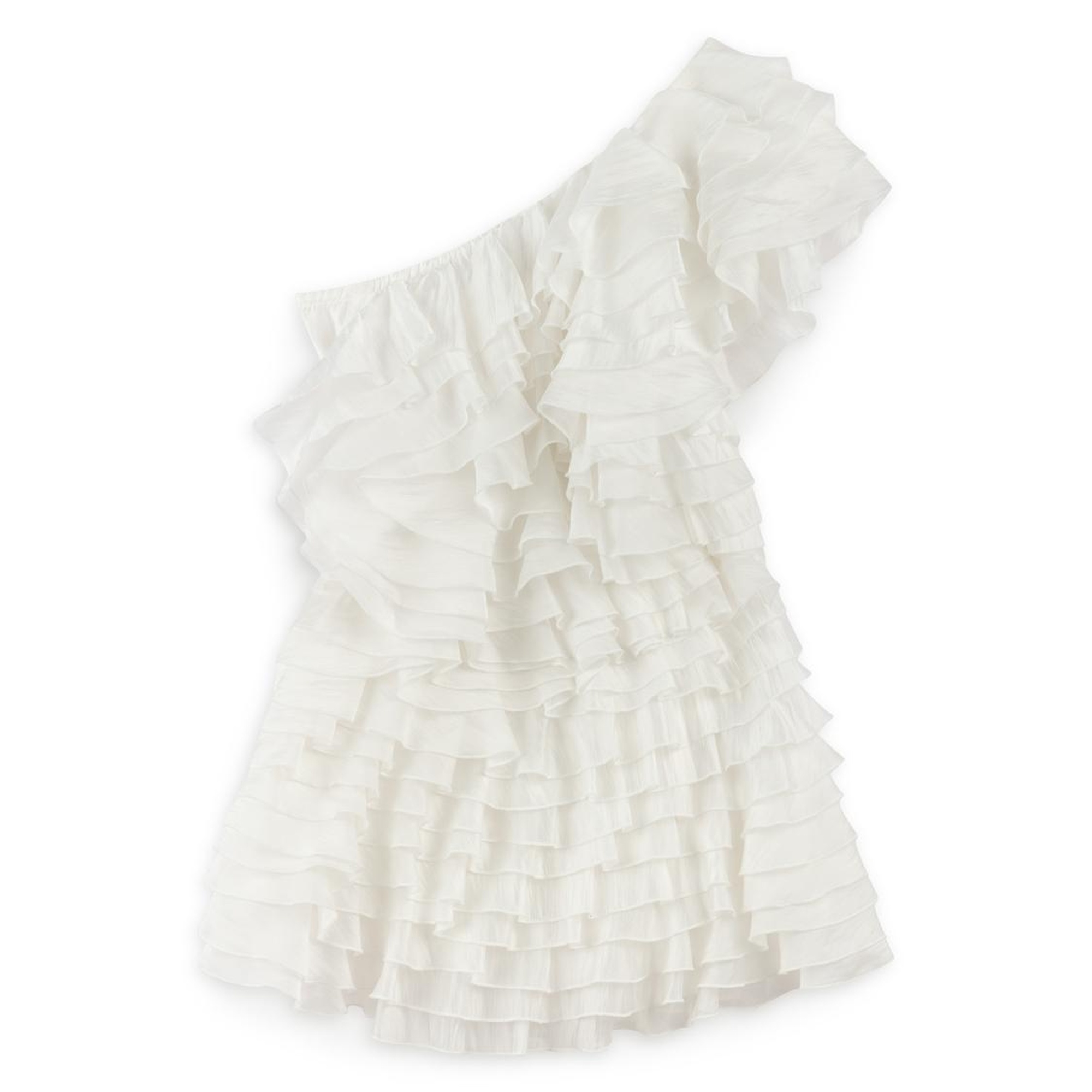 Katlı Fırfır Detaylı Mini Elbise