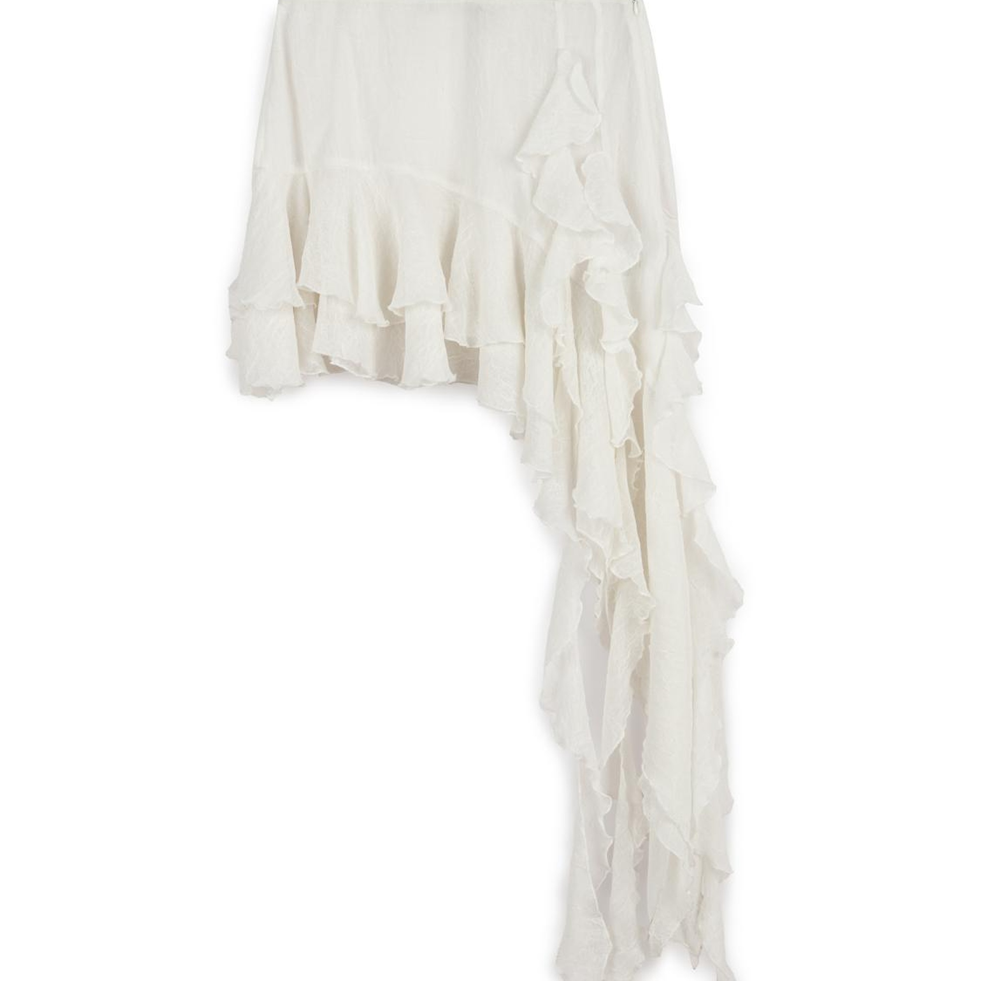 Fırfırlı Asimetrik Mini Etek