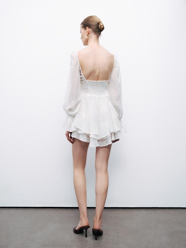  Volanlı Mini Elbise