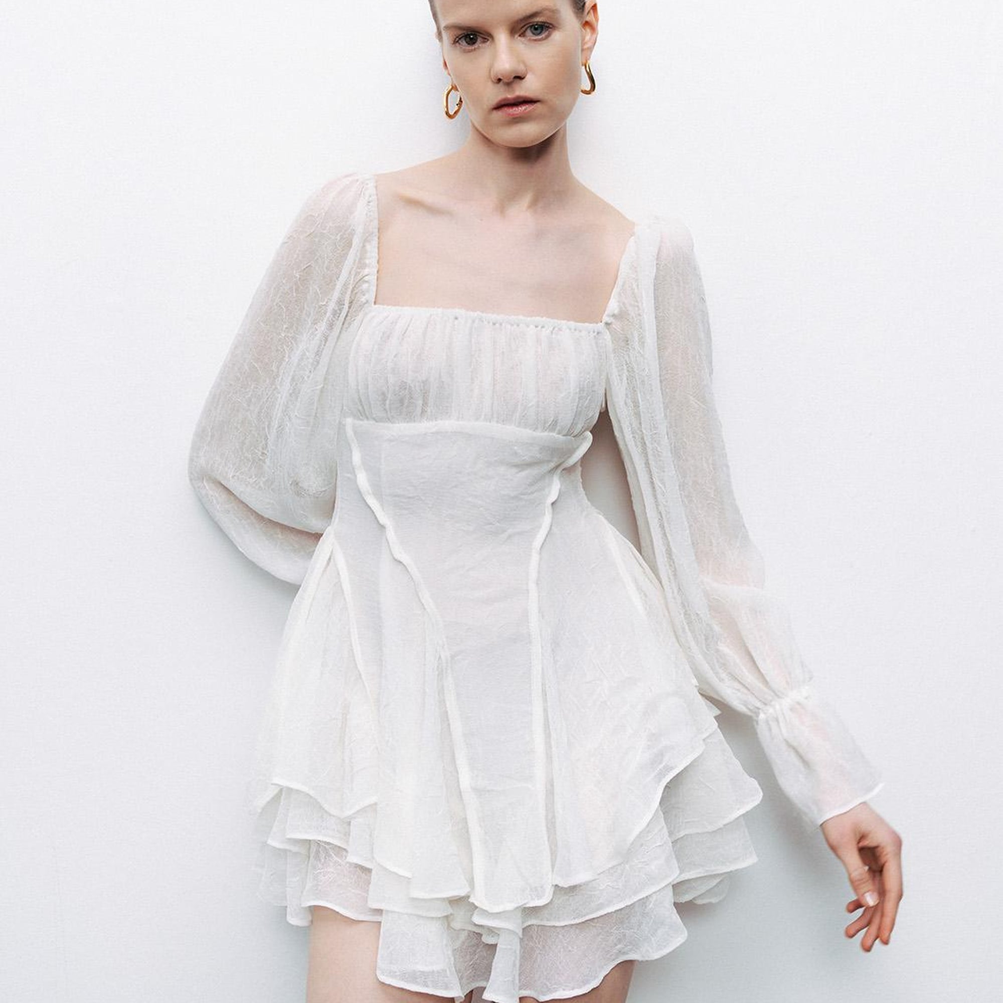 Volanlı Mini Elbise