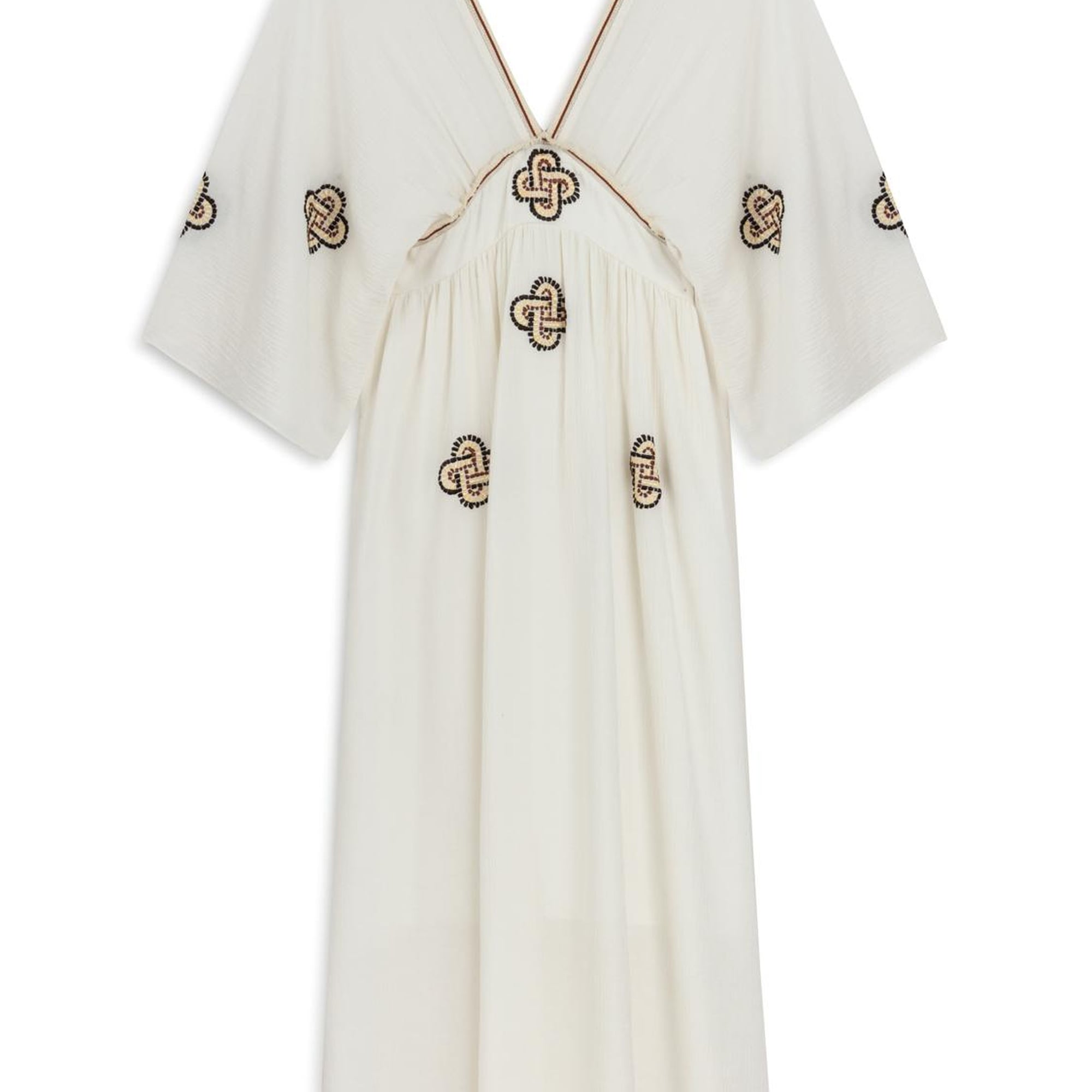 Nakış Detaylı Maxi Elbise