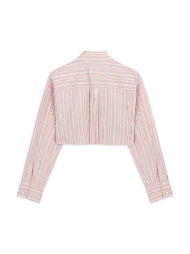  Çizgili Crop Gömlek
