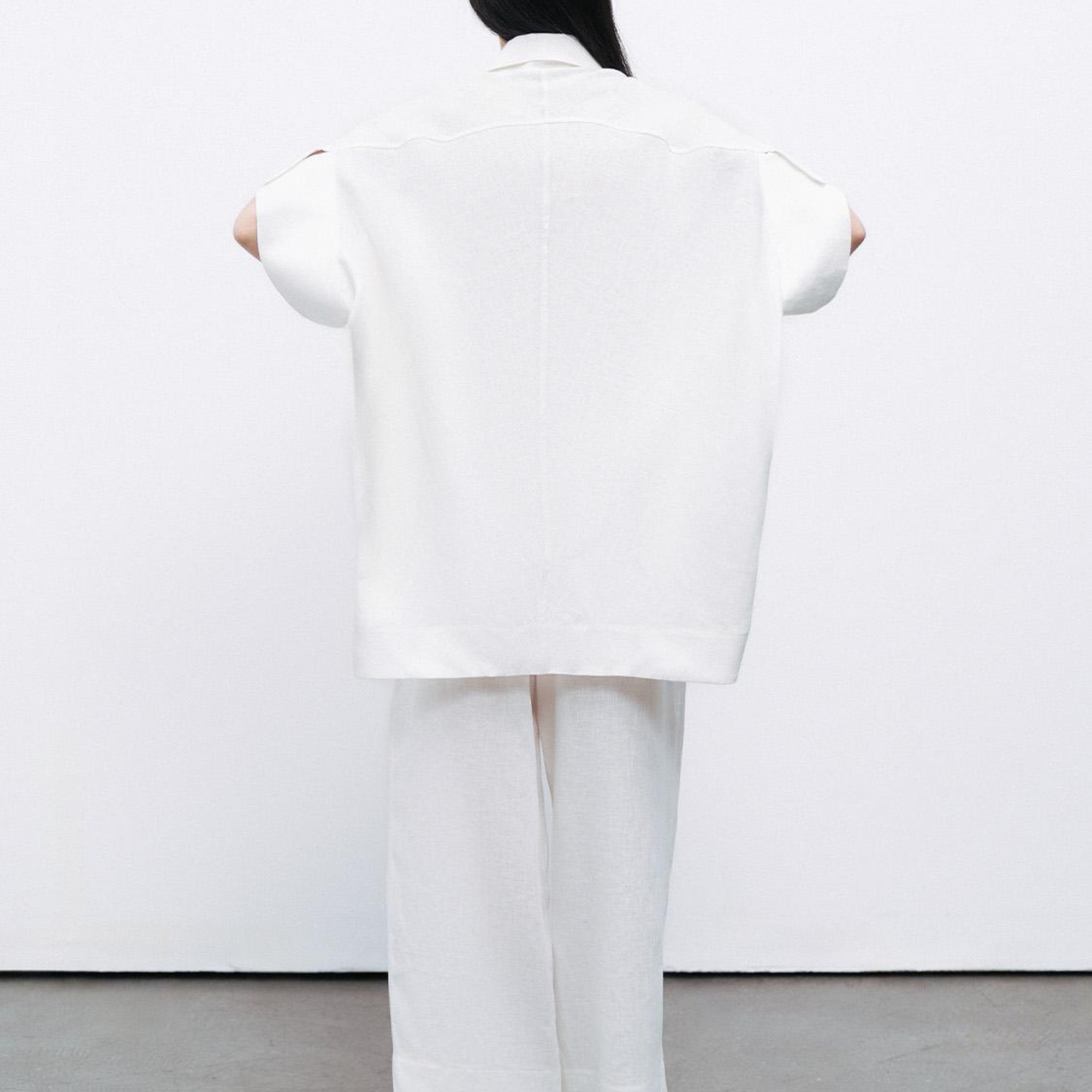 Dökümlü Keten Gömlek