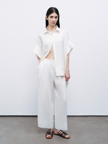  Dökümlü Keten Gömlek