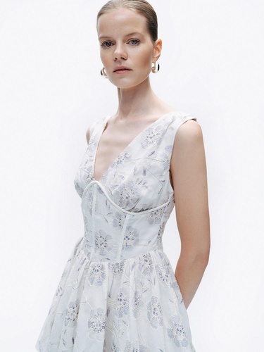  Korse Görünümlü Mini Elbise