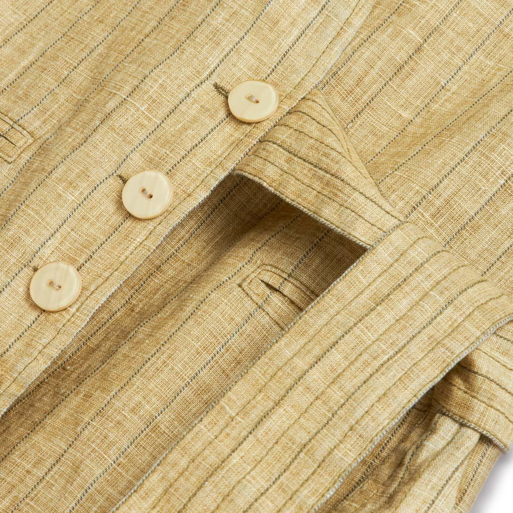 Bağlama Detaylı Keten Yelek