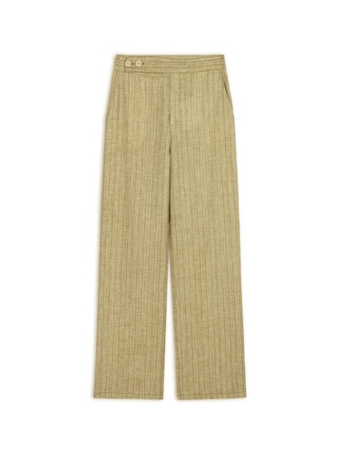  Çizgili Keten Pantolon