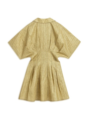  Keten Mini Gömlek Elbise