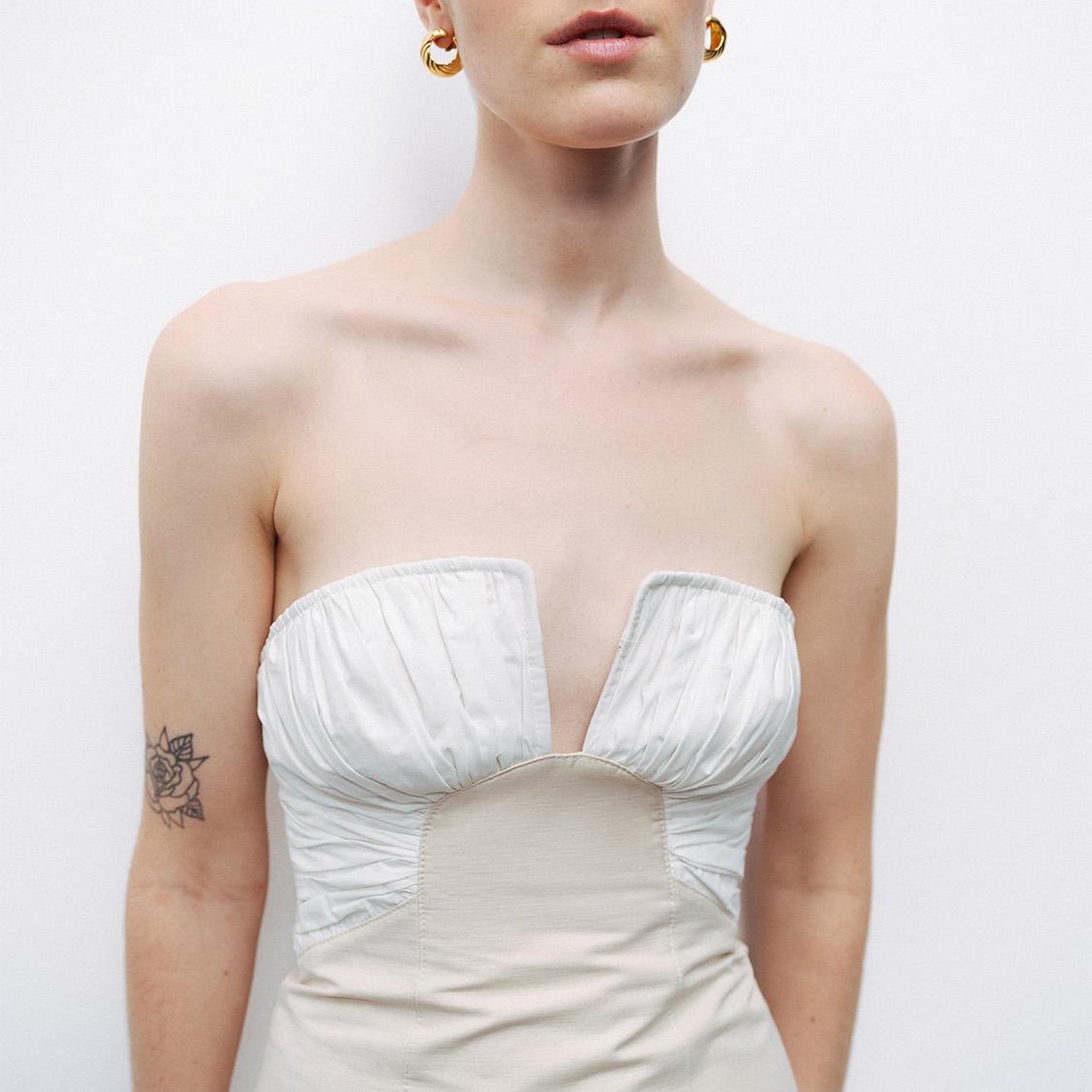 Straplez Mini Elbise