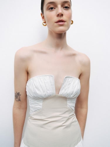  Straplez Mini Elbise