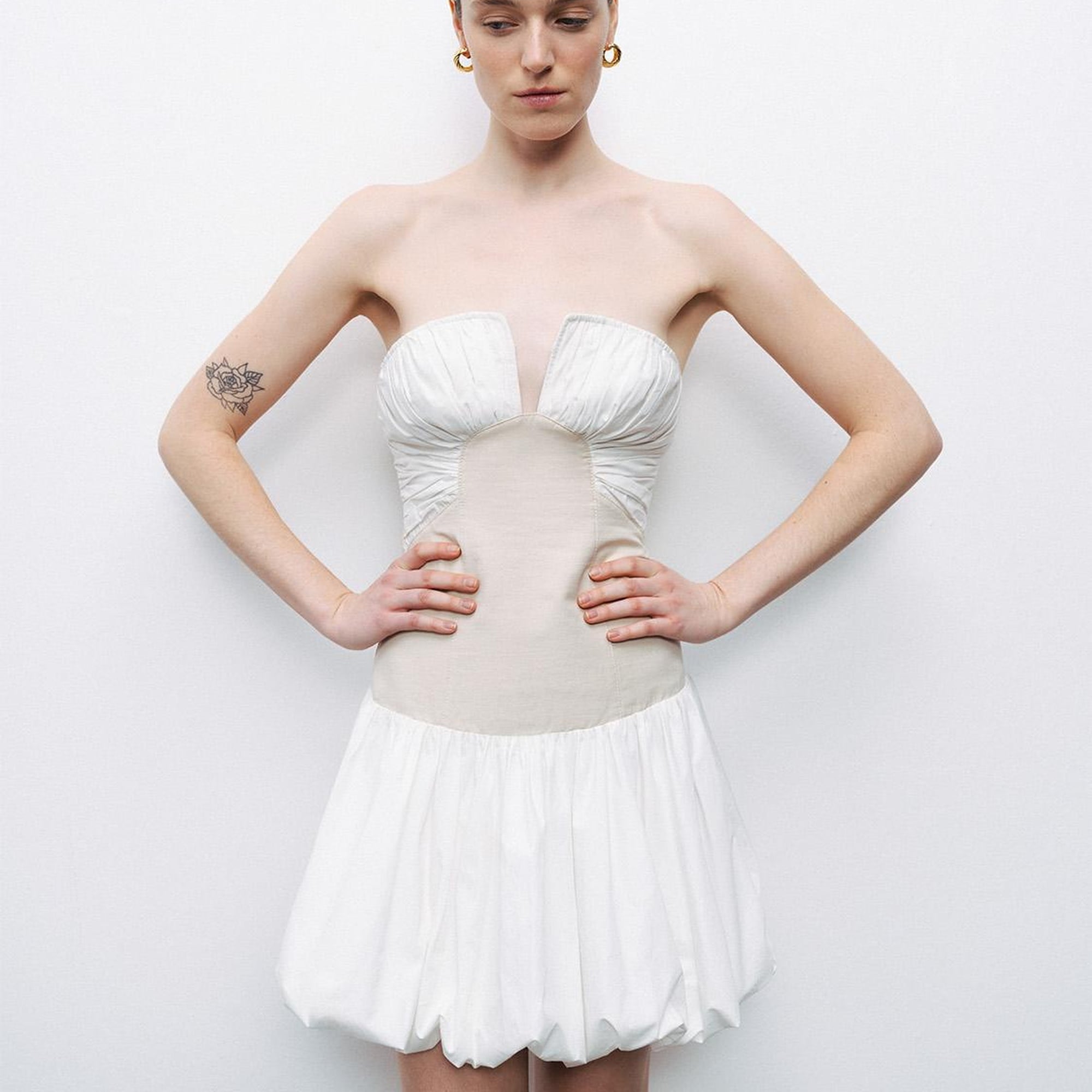 Straplez Mini Elbise