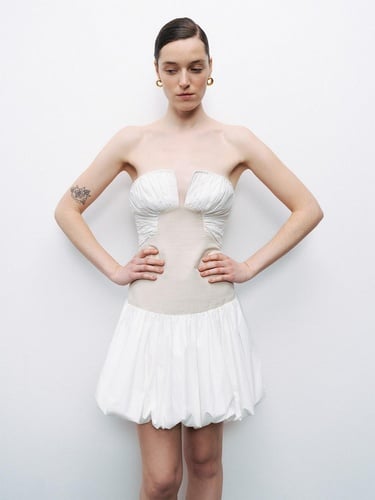  Straplez Mini Elbise