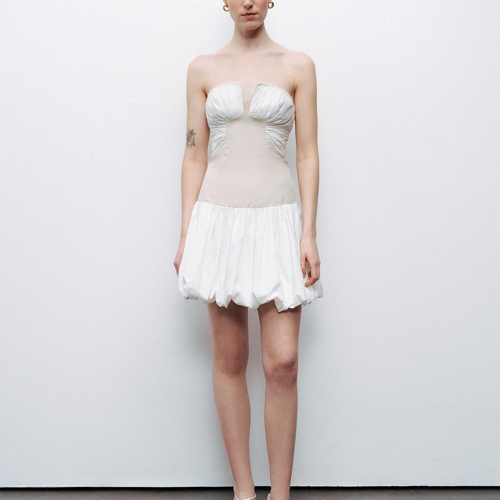 Straplez Mini Elbise