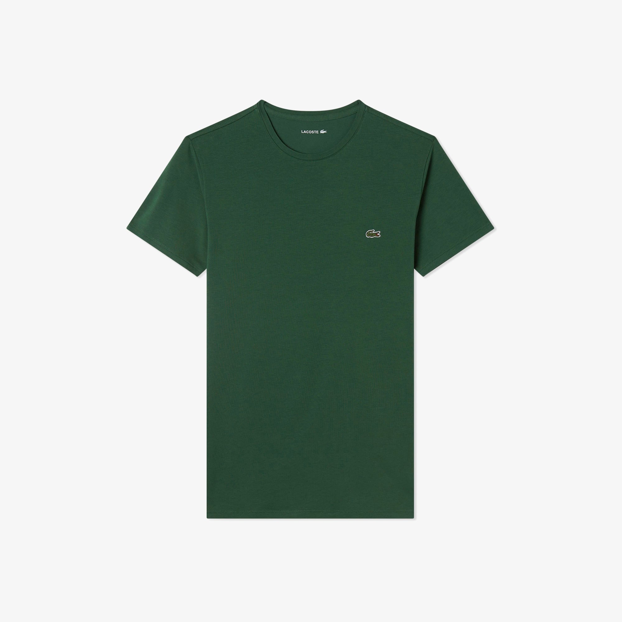 Lacoste Erkek Slim Fit Bisiklet Yaka Koyu Yeşil T-Shirt