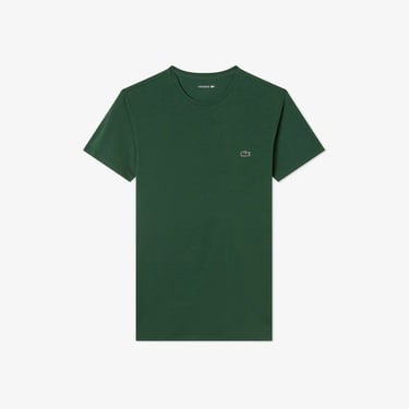  Lacoste Erkek Slim Fit Bisiklet Yaka Koyu Yeşil T-Shirt