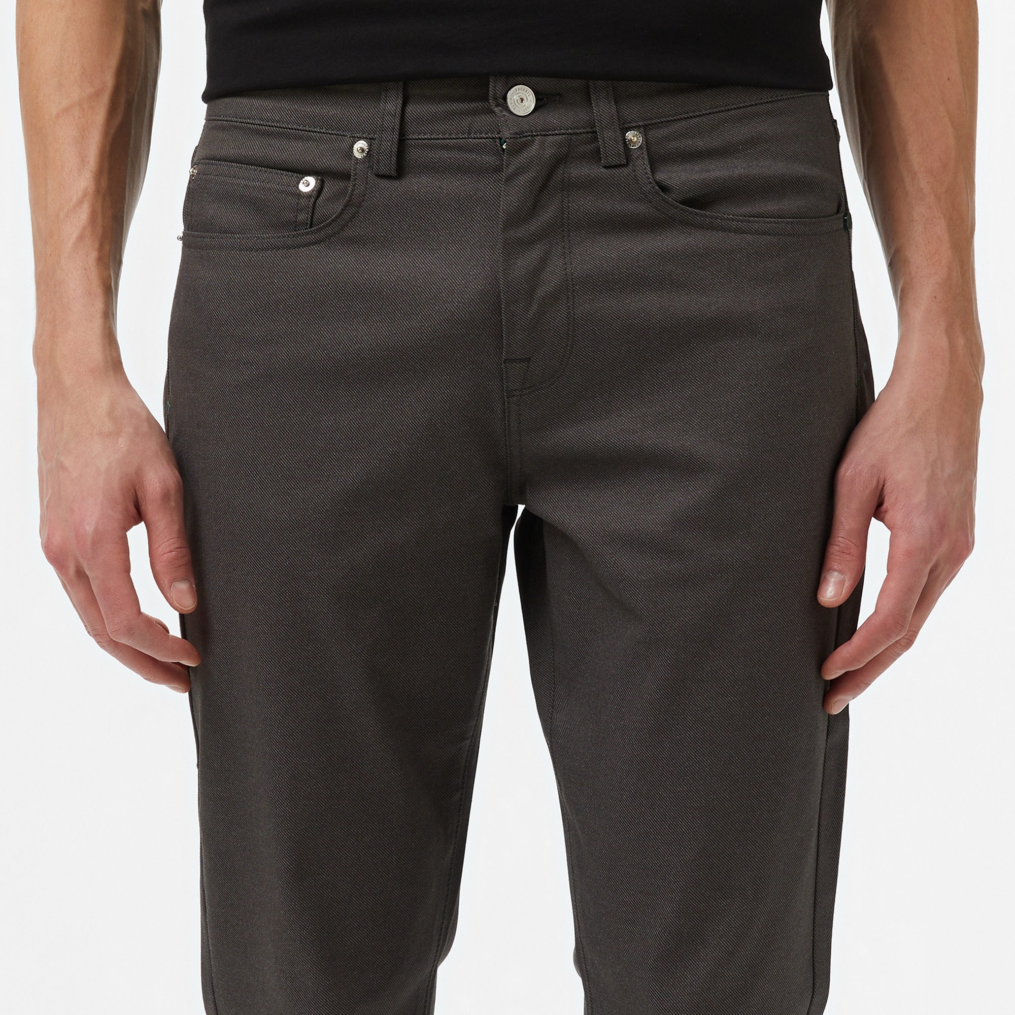 Lacoste Erkek Slim Fit Gri Jean Pantolon