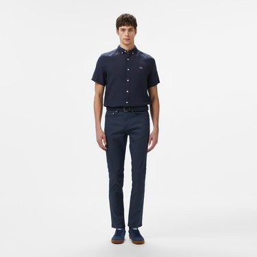 Lacoste Erkek Slim Fit Lacivert Jean Pantolon