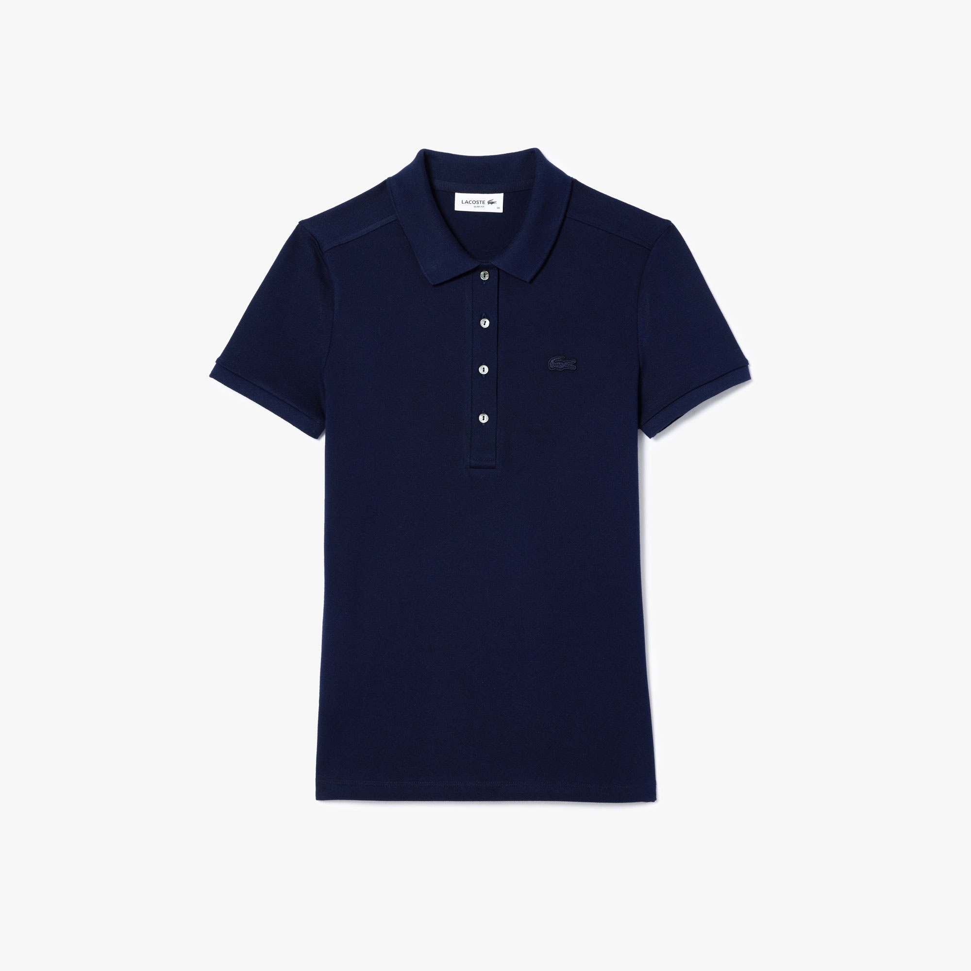 Lacoste L.12.D Kadın Slim Fit Lacivert Polo