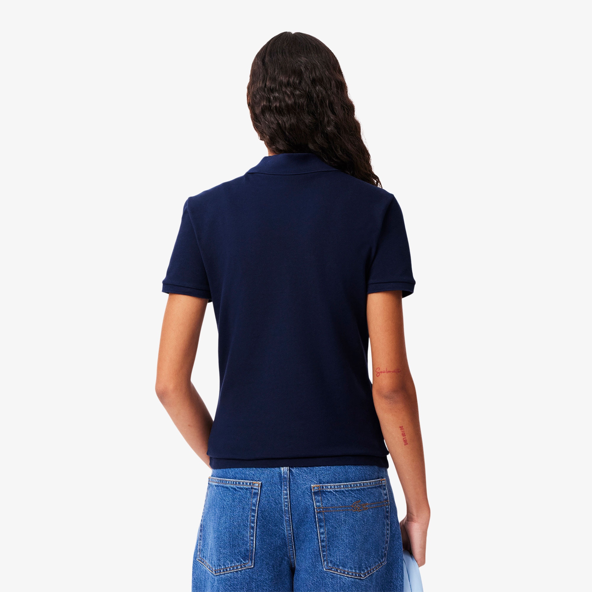 Lacoste L.12.D Kadın Slim Fit Lacivert Polo