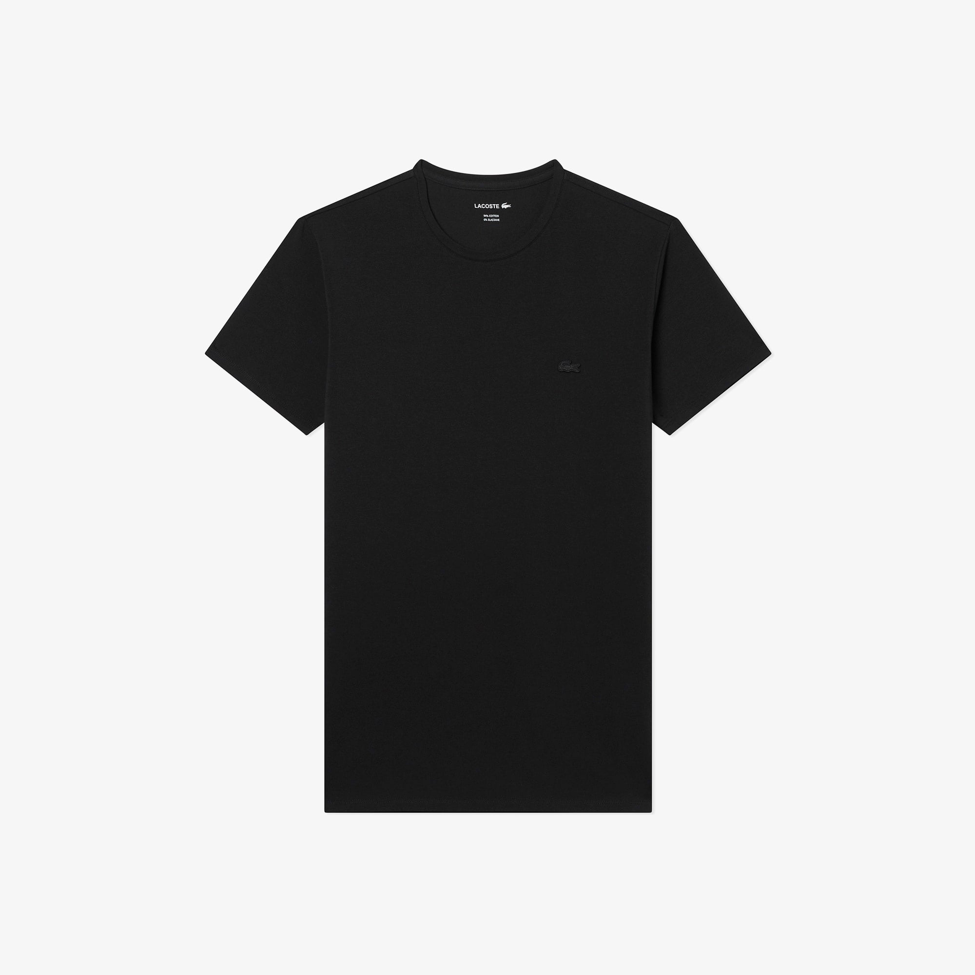 Lacoste Erkek Slim Fit Bisiklet Yaka Siyah T-Shirt