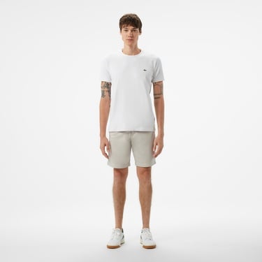  Lacoste Erkek Slim Fit Bisiklet Yaka Beyaz T-Shirt