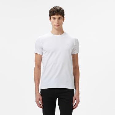  Lacoste Erkek Slim Fit Bisiklet Yaka Beyaz T-Shirt