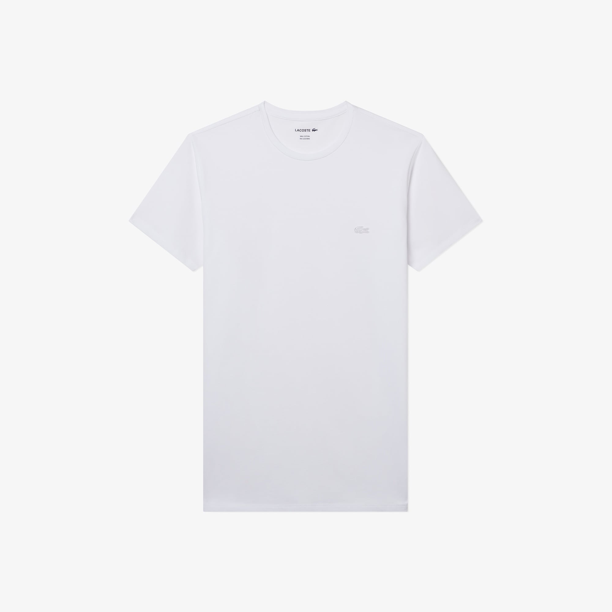 Lacoste Erkek Slim Fit Bisiklet Yaka Beyaz T-Shirt
