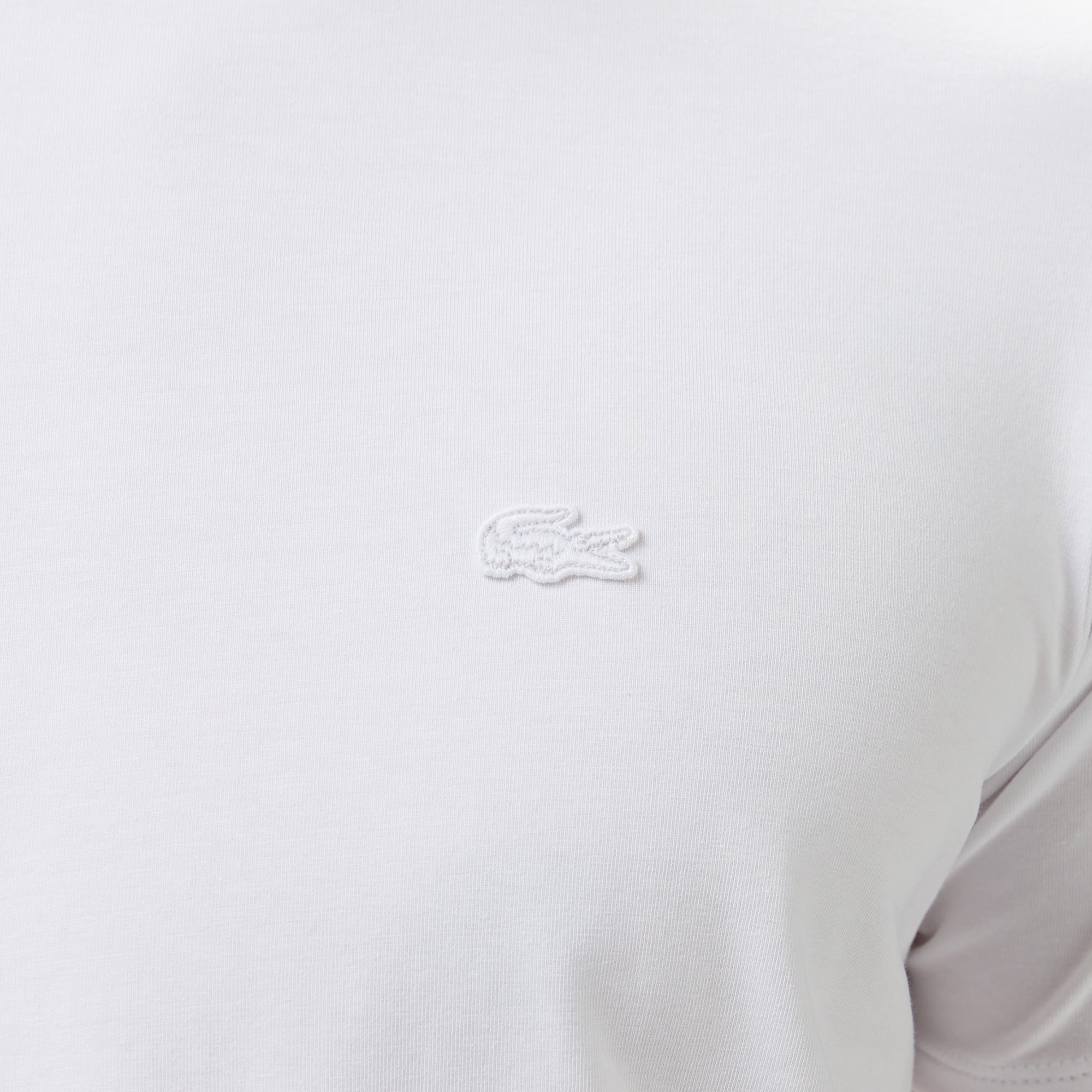 Lacoste Erkek Slim Fit Bisiklet Yaka Beyaz T-Shirt