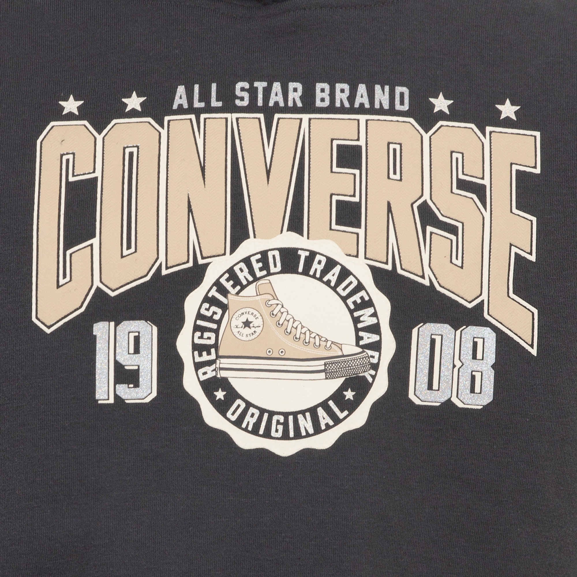 Converse Boxy Çocuk Antrasit Hoodie