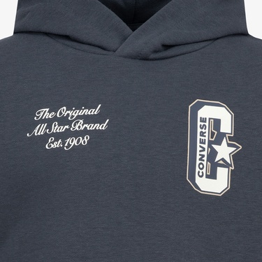  Converse Retro Varsıty Çocuk Siyah Hoodie
