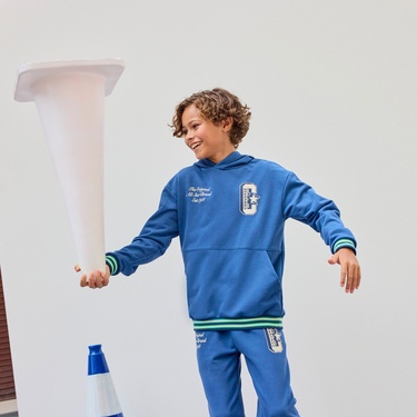  Converse Retro Varsity Çocuk Mavi Eşofman Altı